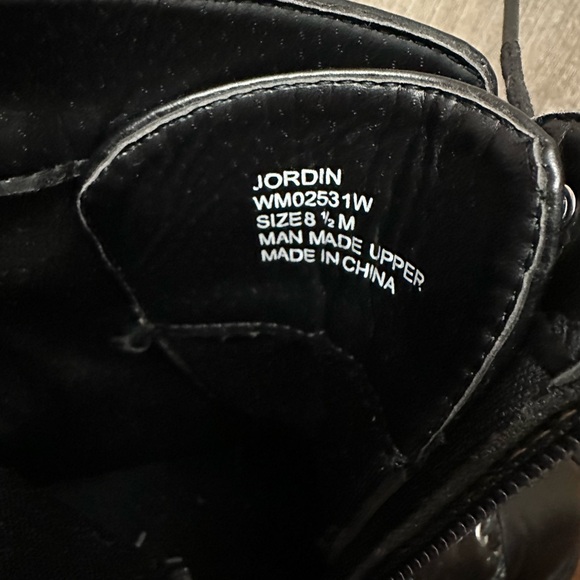 Mari A. Jordin Combat Boots Zip On Side with Ankle Strap Black Size 8.5 Women’s - Picture 11 of 17